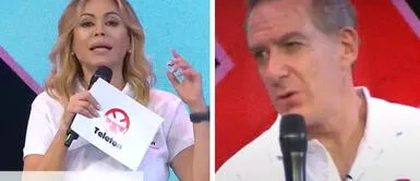 La conductora y el periodista protagonizaron tenso momento. Gisela Valcárcel 'pelea' con Eddie Fleischman en la Teletón EN VIVO: "Muchas gracias por desasnarme"