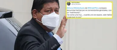 Walter Ayala tuvo estas desafortunadas palabras cuando declaraba a la prensa. Walter Ayala es cuestionado tras comentarios machistas ante acusaciones de José Vizcarra