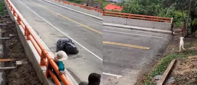 Pobladores se percatan que el Puente Nanay termina en un huerto de frutas. Loreto: Pobladores alertan que puente Nanay termina en un huerto