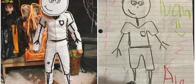 Maestro se disfraza de dibujo que le hizo alumna de 4 años antes de morir; Maestro se disfraza de dibujo que le hizo alumna de 4 años antes de morir; "me dio nostalgia", dice