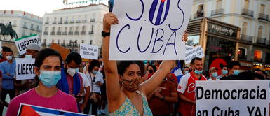 El presidente cubano, Miguel Díaz-Canel. Hasta el momento se ha limitado a acusar a los organizadores de estar a sueldo de EE. UU. Régimen cubano impide la marcha del 15N con amplio despliegue policial