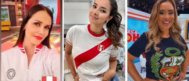 Famosas peruanas Maju Mantilla, Maricielo Effio y Ethel Pozo más peruanas que nunca al alentar selección peruana con sus outfits