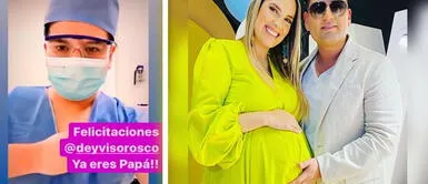 Deyvis Orosco y Cassandra Sánchez de Lamadrid se convirtieron en padres Deyvis Orosco y Cassandra Sánchez de Lamadrid se convirtieron en padres