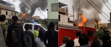 Siniestro se produjo en el sector 3, grupo 3 de Villa El Salvador. VES: mujer sufre de graves quemaduras tras salvar a su hijo en incendio