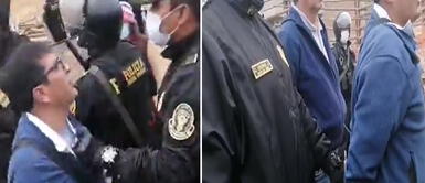 Policía en Puno golpea y detiene a periodista de La República. Foto: captura video LR Puno: Periodista de La República fue agredido físicamente por miembros de la PNP