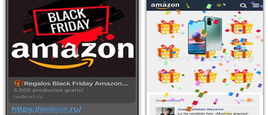 Inescrupulosos intentan substraer tu dinero aprovechando tu compra online por el Black Fr iday Regalos por el BlackFriday de Amazon: nuevo engaño que circula en WhatsApp