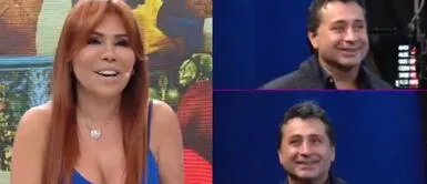 Magaly Medina se emociona al ver que Alfredo Zambrano fue captado por sus cámaras. Alfredo Zambrano es captado en el set de Magaly Medina mientras ven parodia de ellos en JB