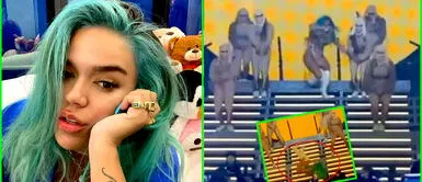 Karol G se cae en concierto 'Bichota Tour' que realizó en Miami Karol G sufre fuerte caída en pleno concierto en Miami