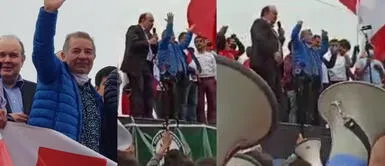 'Betito' Aguilar sorprende al pedir vivas durante discurso de Rafael López Aliaga 'Betito' Aguilar sorprende al pedir vivas durante discurso de Rafael López Aliaga