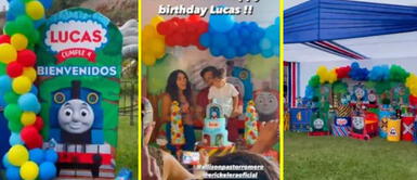 El cantante y la modelo organizaron una gran fiesta a su hijo. Erick Elera y Allison Pastor celebraron el cumpleaños de su hijo con sorprendente fiesta