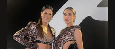 María Pía Copello y Luana Barrón Luana Barrón y María Pía Copello coincidieron con outfit animal print en desfile de modas
