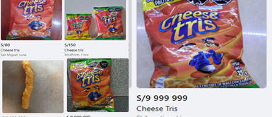 Indecopi ordenó el retiro de Cheese Tris, Bimboletes marmoleado y panetón de Bell’s del mercado Viral: Usuarios ofrecen los últimos Cheese Tris a altos precios en Facebook Marketplace