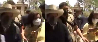 La periodista de Latina intentó realizarle unas preguntas al mandatario, pero fue impedida por el personal de seguridad. Periodista hace aclaración sobre presuntos malos tratos de la seguridad de Pedro Castillo