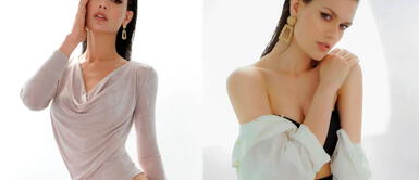 Yely Rivera Yely Rivera nos representa en Israel con tonos vibrantes y estampado de rayas