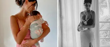 Ivana Yturbe orgullosa de poder darle de lactar a su bebé. Ivana Yturbe señala que la lactancia es una tarea sacrificada y dolorosa