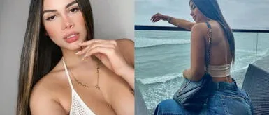 Valeria Roggero y vestido cruzado Valeria Roggero lleva tendencia en atractivo vestido baby blue que lució junto a Prince Royce