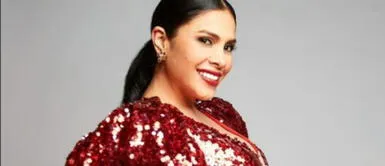 Maricarmen Marín Maricarmen Marín abraza la tendencia de las lentejuelas luciendo su tierna pancita