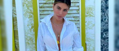 Alondra García Miró y vestido floral Alondra García Miró refleja el talento del diseño peruano en idílico vestido de acabado etéreo