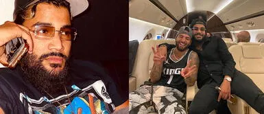 Ariaz en el Área feliz con Maluma Cantante colombiano Ariaz en el Área elogia a Maluma: "Dos niños de la frontera la cara por Colombia"