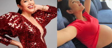 Maricarmen Marín muestra su última foto de embarazada. Foto: Maricarmen Marín/ Instagram Hija de Maricarmen Marín y Sebastián Martins cumplió su primer día de nacida: "No puedo describir lo que siento"