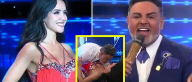 La influencer quedó sorprendida al casi ser besada por Andrés Hurtado. Rosángela Espinoza casi se cae EN VIVO al bailar bachata con Andrés Hurtado tras reaparecer en TV