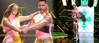Yahaira Plasencia se mostró incómoda e impotente por no poder finalizar su show como lo ensayó durante la semana. Foto: composición/captura América TV Yahaira Plasencia suelta lisura tras caerse en pleno baile de “El Artista del Año”