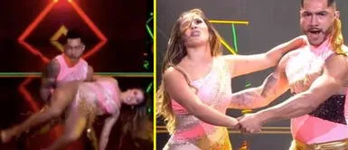 La cantante protagonizó inesperado incidente en la semifinal del concurso de baile. Yahaira se cae EN VIVO bailando y suelta tremenda lisura en El artista del año | VIDEO