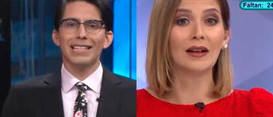 Conductores de Cuarto Poder se despiden de programa: Foto: Captura América TV. Sebastián Salazar y Tatiana Alemán se despiden de Cuarto Poder, agradeciendo al público por la confianza