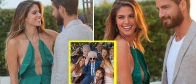 El actor español acompañó a la peruana en la boda de Macs Cayo. Stephanie Cayo: Maxi Iglesias la acompañó en la boda de su hermano Macs Cayo y se robó las miradas