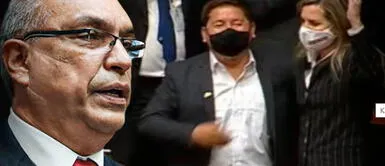 El congresista Roberto Kamiche consideró que habían “conflictos” en la bancada. Kamiche sobre abrazo entre Bellido y Alva: "Lo tomé como una burla"