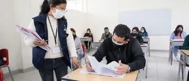 Proceso. Más de 250 mil docentes rindieron la prueba escrita el sábado último. El examen no ha sido anulado y el Gobierno dice que la Fiscalía ya investiga. Foto: difusión Nombramiento Docente 2021: Congreso aprueba anular prueba tras denuncias