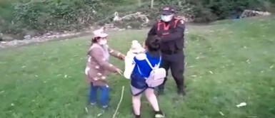 Personal de Serenazgo avisaron sobre el hecho a la madre de la adolescente de 13 años. Chilca: Menor de 13 años bebía licor con amigos cerca a río con su bebé en brazos