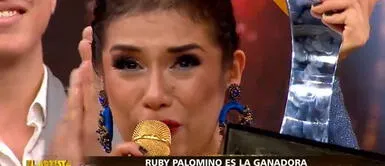Se coronó la ganadora del concurso. Ruby Palomino entre lágrimas alzó la copa de El artista del año: "Esto va para la gente de mi país profundo"
