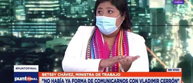 La ministra de Trabajo con voz entrecortada habló sobre su salida de Perú Libre. Betssy Chávez sobre Perú Libre: "Parece árbol de Navidad, tiene varios colores, no hay unidad"