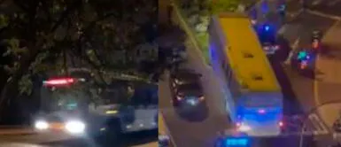 Bus es intervenido luego de generar persecución Bus es intervenido luego de generar persecución