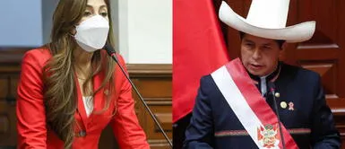 Lady Camones insta al Ministerio Público a investigar reuniones del presidente Pedro Castillo en Breña. Foto: Composición / Congreso-GLR Lady Camones advirtió que es muy grave “la obstrucción a la justicia que ha cometido Castillo”
