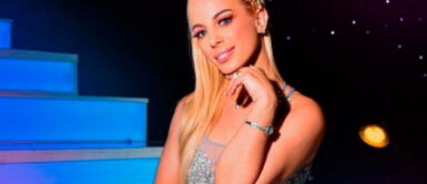 Dalia Durán Dalia Durán se presenta en Magaly TV La Firme con bello vestido marfil