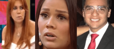 Juan Victor llamó en vivo a Magaly TV mientras entrevistaba a Andrea San Martín. Foto: Magaly TV/captura. Magaly no permitió que ingrese la llamada de Juan Víctor mientras entrevistaba a Andrea San Martín