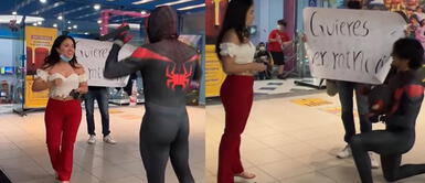 La joven no correspondió a los sentimientos del romántico muchacho arácnido. Viral: joven se disfraza del Hombre Araña para declararse a su amiga, y es rechazado