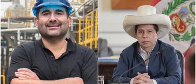 Samir Abudayeh, directivo de Petro-Perú, y el presidente Pedro Castillo. | Samir Abudayeh: su empresa familiar obtuvo contratación directa con la FAP tras reunión con Pedro Castillo