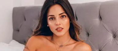 Luciana Fuster y vestido blanco Luciana Fuster enamora Miami con fabuloso outfit setentero a cargo de un top psicodélico