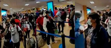 Largas colas en Migraciones del aeropuerto Jorge Chávez Largas colas en Migraciones del aeropuerto Jorge Chávez