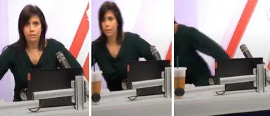 Periodista de Exitosa lanza lisura EN VIVO y sale corriendo durante sismo Periodista de Exitosa lanza lisura EN VIVO y sale corriendo durante sismo