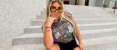 Macarena Vélez y outfit verano Macarena Vélez se impone en playa norteña con vibrante bikini estilo 'floss'