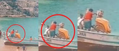 TikTok: heladero llegó a playa en bote. Viral: Heladero sube con su triciclo a un bote para cruzar playa y ofrecer sus helados a bañistas