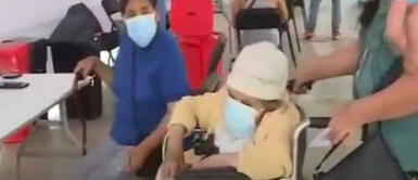Familiares denunciaron que personal de vacunación nunca llegaron a su domicilio para inmunizarla. Tercera ola: Abuelita de 90 años recién recibe su primera dosis contra la COVID-19