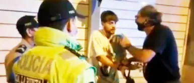 Padre no apañó la actitud reprochable de su hijo, quien insultó a policías y serenos en Miraflores. Miraflores: Padre alecciona a su hijo que no respetó toque de queda y humilló a policías y serenos