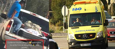 aún se desconoce si la adulta mayor es un caso positivo de coronavirus o tiene otra enfermedad Abuelita es trasladada en camioneta y nieto afirma que le negaron la ambulancia