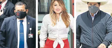 Karelim López consultó a la Fiscalía sobre los beneficios de la colaboración eficaz con información que relacionaría a Bruno Pacheco y Pedro Castillo. Foto: difusión / composición LR Organizaron “Teletón”: Bruno Pacheco “reveló” el motivo de la visita de Karelim López a Palacio