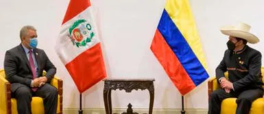 Pedro Castillo viajó a Colombia. Gabinete Binacional: Pedro Castillo viajó a Colombia para reunirse con Iván Duque